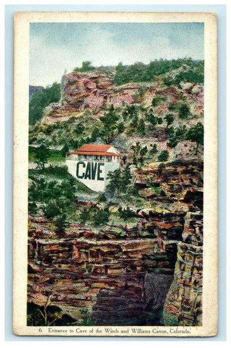 1909 Entrance To Cave Of The Winds William Canon Colorado CO Posted Postcard