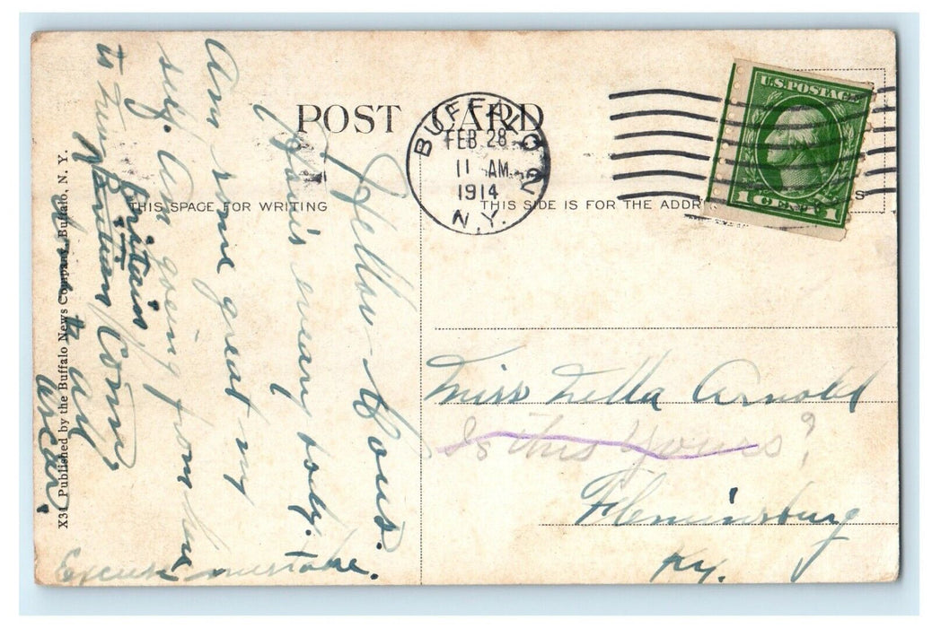 1914 Entrance To Midway & Stadium Erie Beach Ontario Canada Postcard