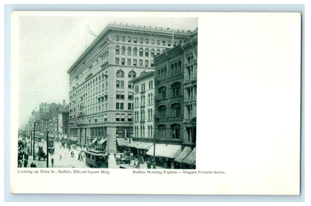 Main Street Ellicott Square Building And Niagara Frontier Series NY Postcard