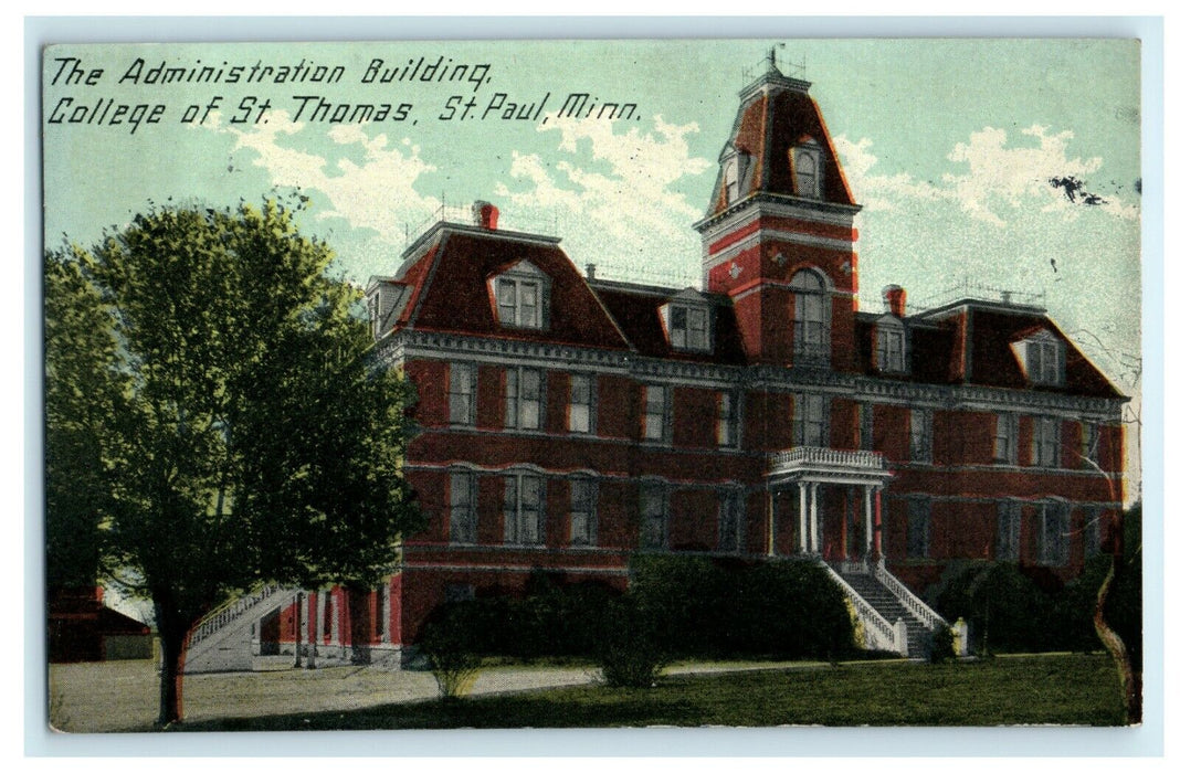 1914 The Administration Building, College of St. Thomas, St. Paul, MN Postcard