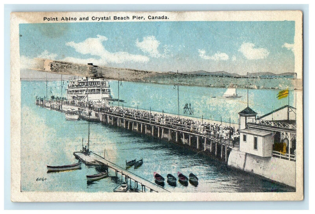 c1910's Point Abino And Crystal Beach Pier Canada Posted Antique Postcard