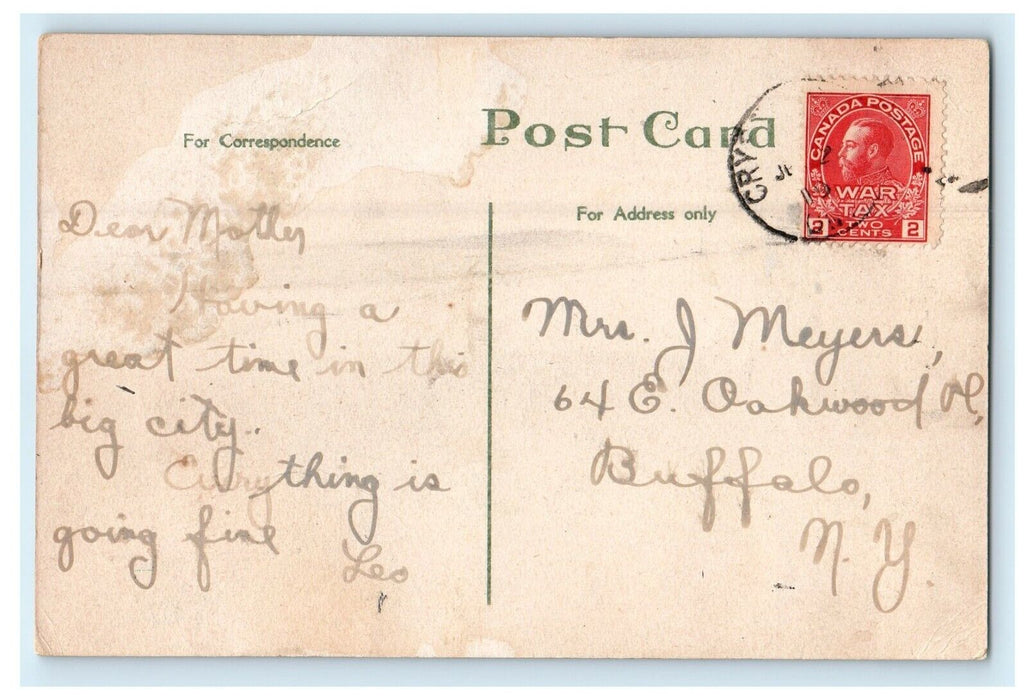 c1910's Point Abino And Crystal Beach Pier Canada Posted Antique Postcard