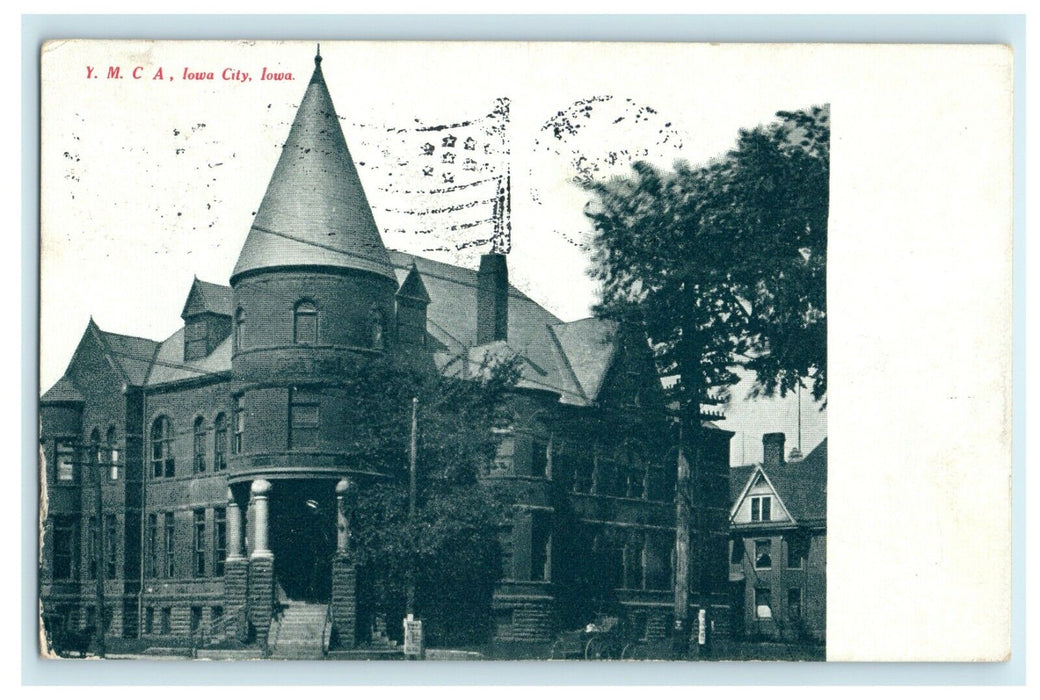 1909 Postmark Young Men's Christian Association, Iowa City, Iowa IA Postcard