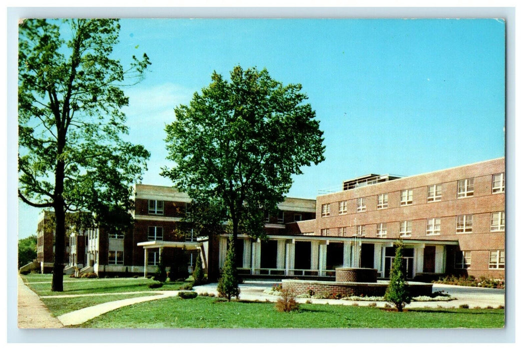 c1960's Burge Hospital Building Fountain Springfield Missouri MO Postcard