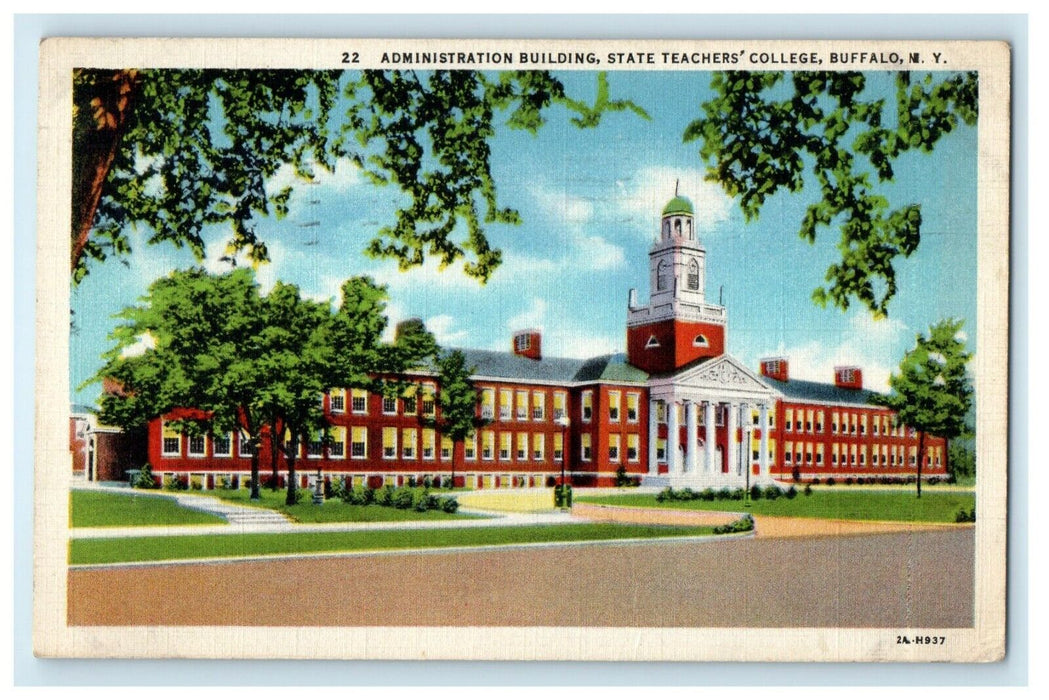 1939 Administration Building State Teachers College Buffalo NY Vintage Postcard