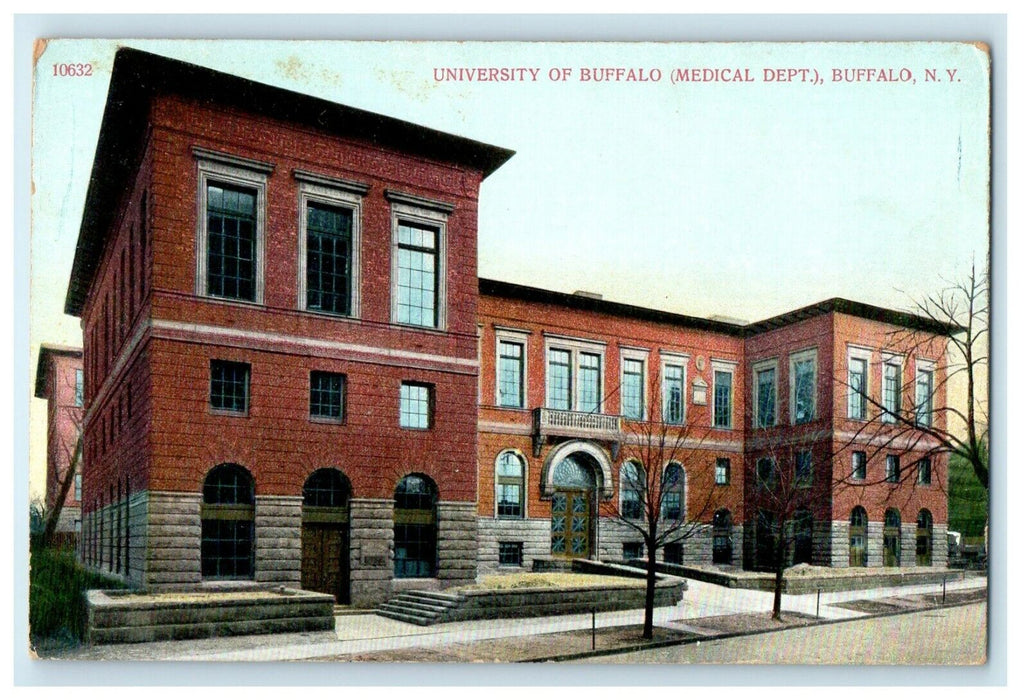 c1910 University Of Medical Department Buffalo New York NY Antique Postcard