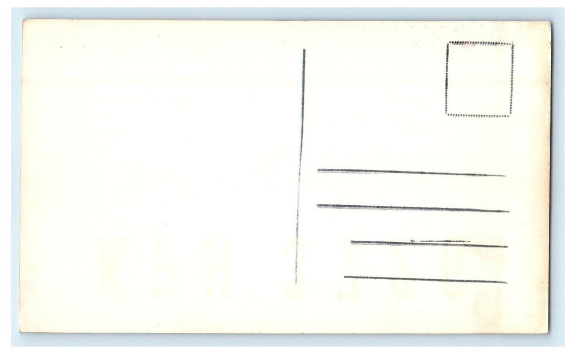 QSL Ham Radio KPH3726 Blackburns 700 Page Vandalia MO Trailer Dog Postcard