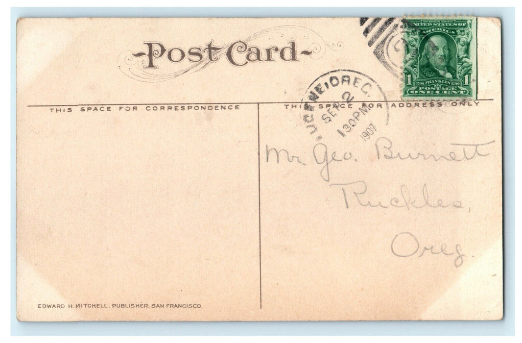 c1907 University Of Oregon Eugene Oregon OR Posted Antique Postcard