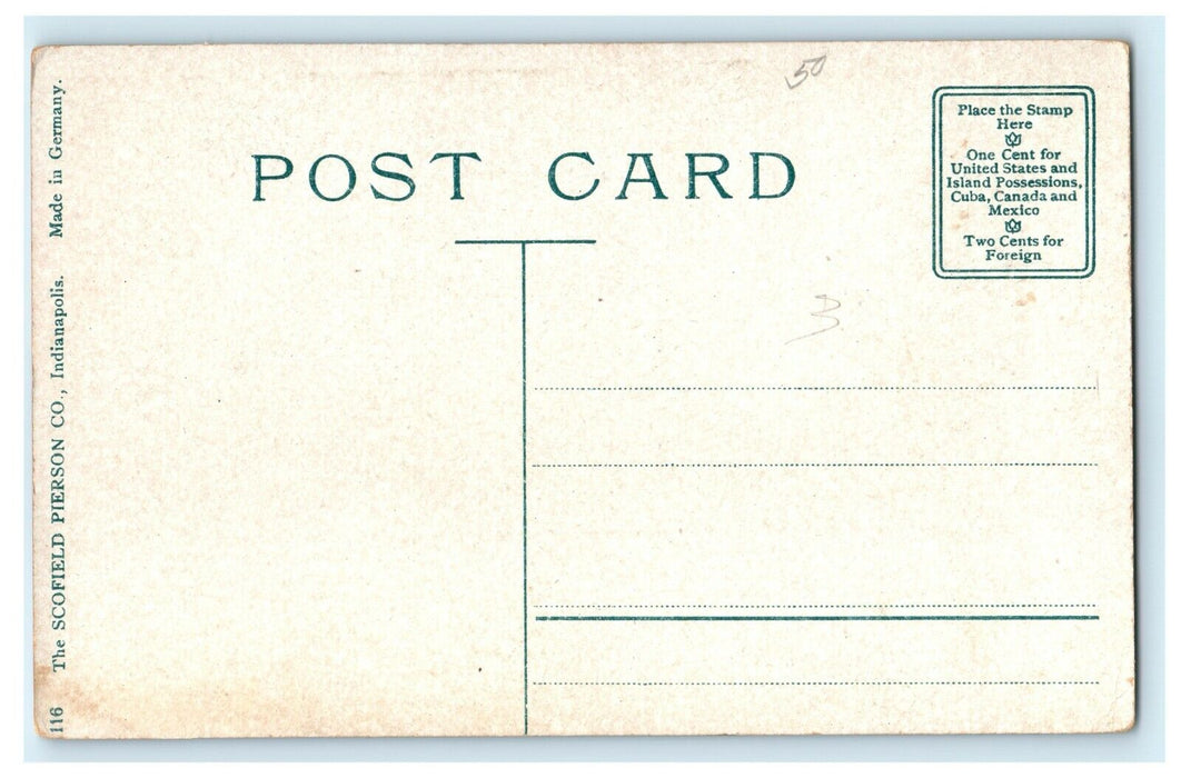 1908 Boats in White City Broadripple Indianapolis IN Antique Postcard