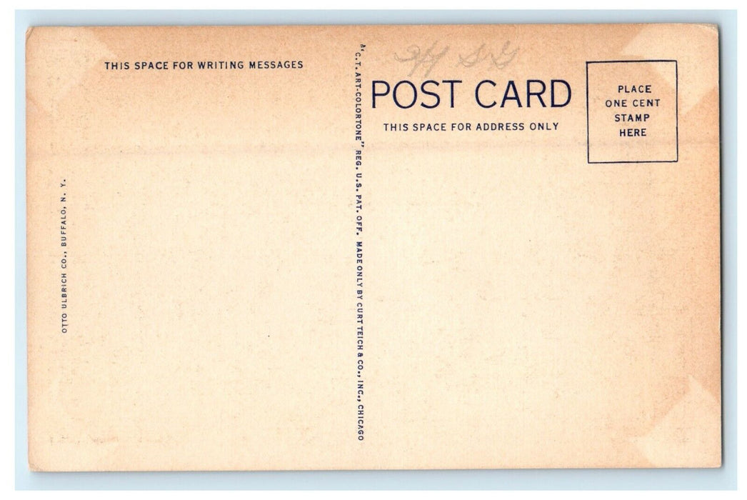 Aerial View Of Albright Art Gallery Buffalo State Teachers College NY Postcard