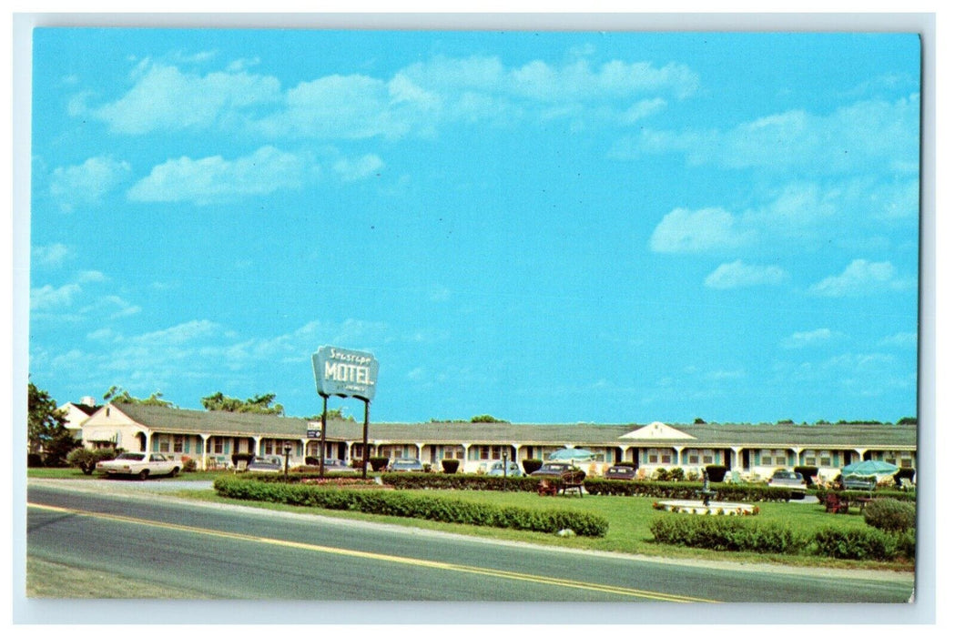 The Seascape Motel Roadside Car Hampton Beach New Hampshire NH Postcard