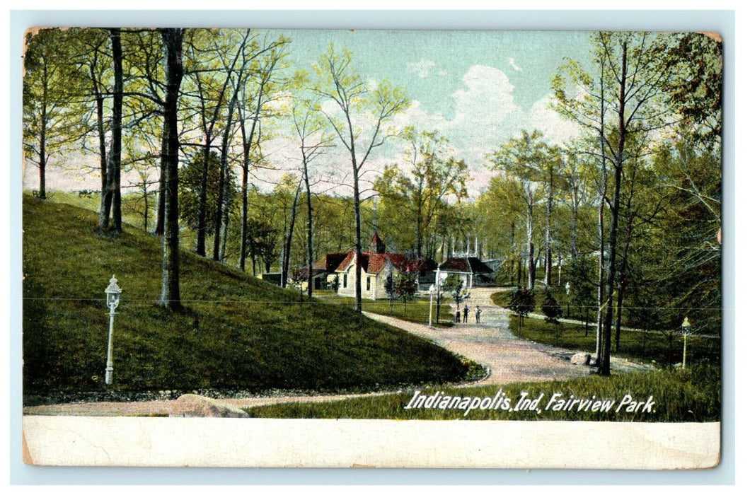 c1911 Fairview Park Roadway Indianapolis Indiana IN Antique Postcard