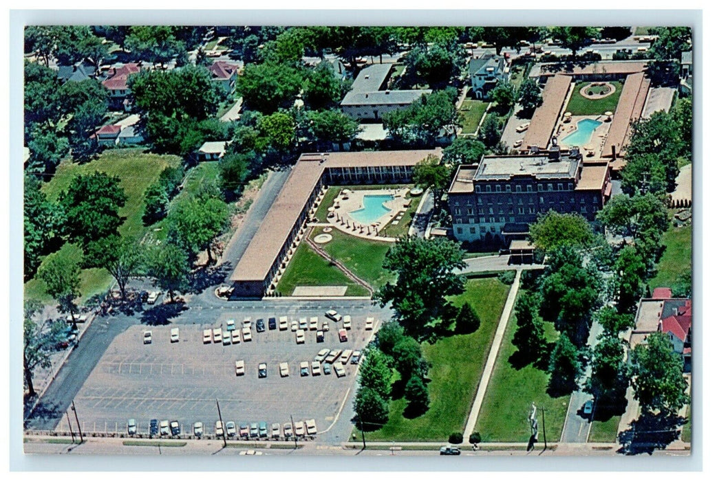 c1960's Aerial View Kentwood Arms Motel Hotel Springfield Missouri MO Postcard