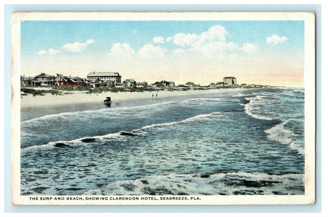 1917 San Mateo, FL, Beach Showing Clarendon Hotel in Florida FL Postcard