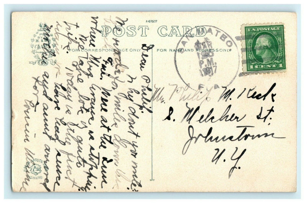 1917 San Mateo, FL, Beach Showing Clarendon Hotel in Florida FL Postcard
