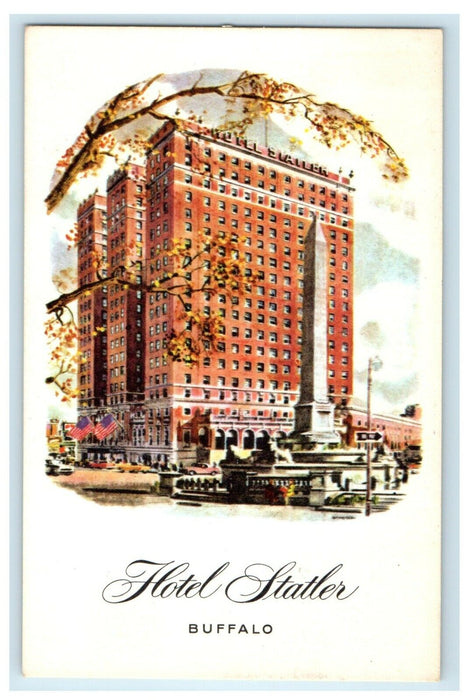 Hotel Statler Delaware Avenue Niagara Square Buffalo New York NY Postcard