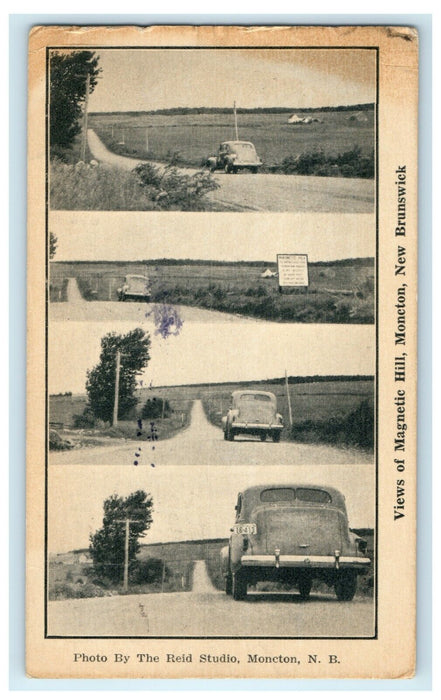 1940 Passed Censor Magnetic Hill Moncton New Brunswick Canada Postcard