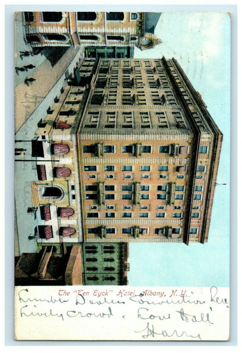 1909 The Ten Eyck Hotel View, Albany, New York NY Antique Posted Postcard
