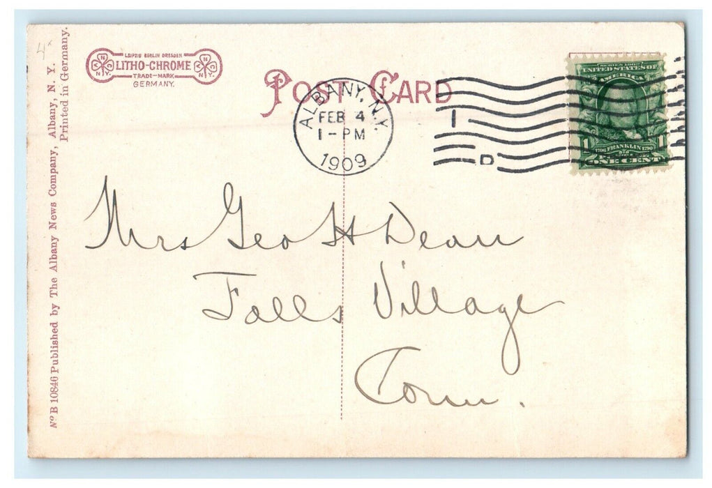 1909 The Ten Eyck Hotel View, Albany, New York NY Antique Posted Postcard