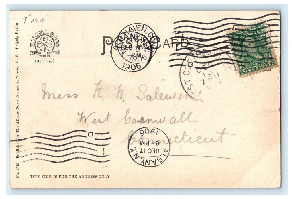 1906 Albany Business College, Albany New York NY Antique Posted Postcard