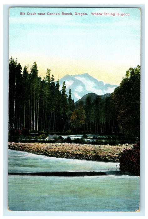 1909 Elk Creek near Cannon Beach, Oregon, Where Fishing Is Good Postcard