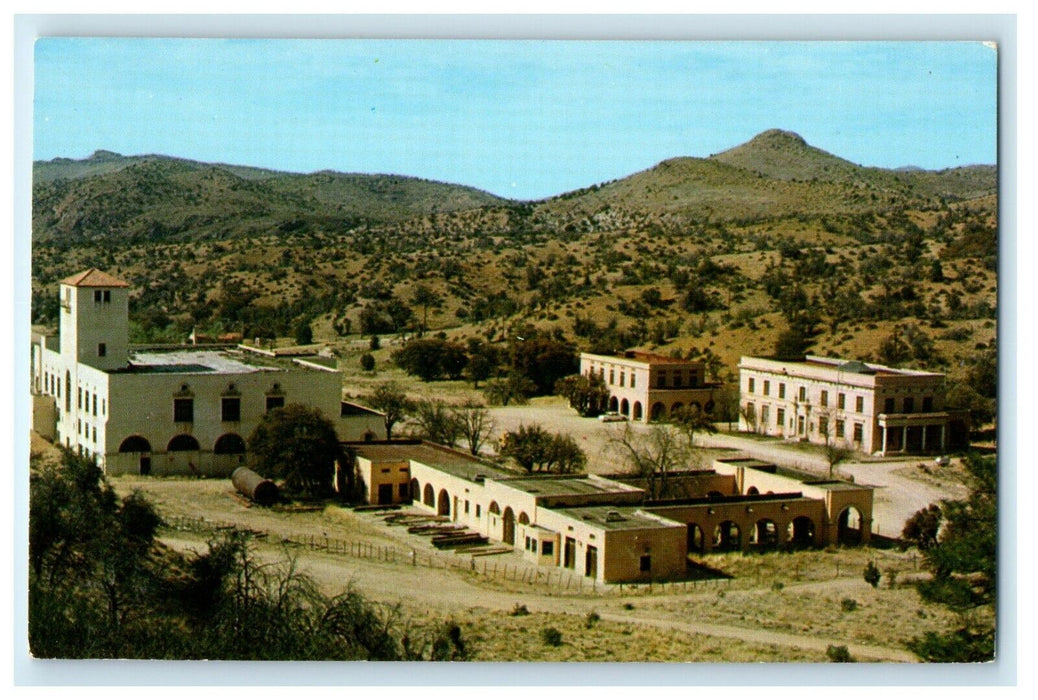 c1950's Bird's Eye View Of Ghost Town Tyrone New Mexico NM Vintage Postcard