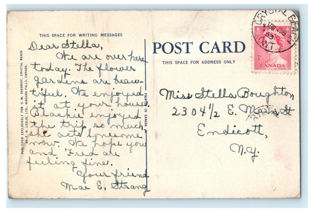 c1910's Steamer Canadiana At Dock Crystal Beach Ontario Canada Antique Postcard