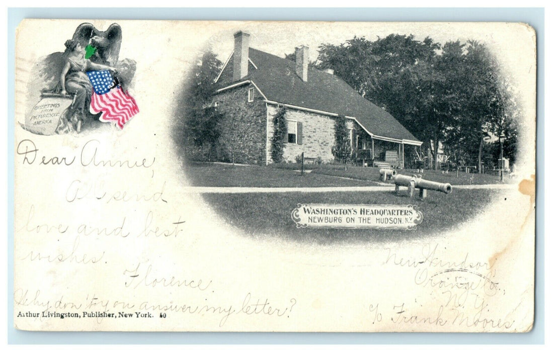 1902 Washington Headquarters Newburg on the Hudson PMC Posted Antique Postcard