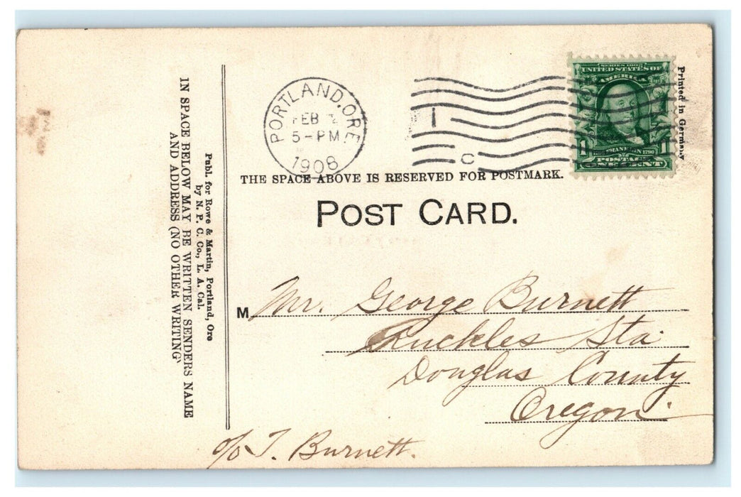 1908 Multiview Post Office Court House Custom House Portland Oregon OR Postcard