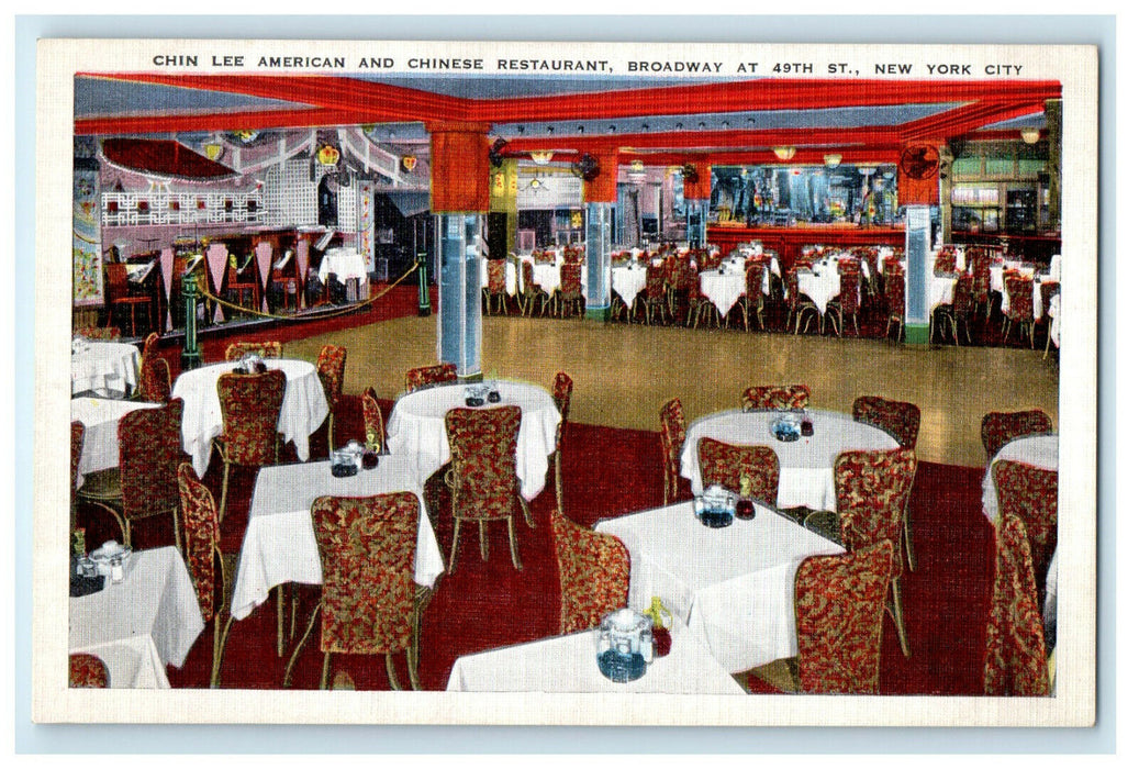 c1940s Chin Lee American and Chinese Restaurant, New York City NY Postcard