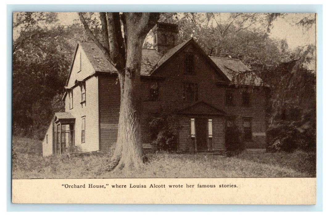 Orchard House Where Louisa Alcott Wrote Stories Concord Massachusetts Postcard