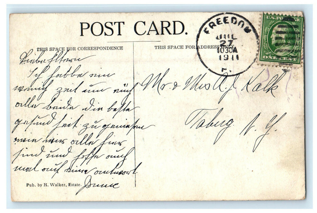 1911 Ex-Mayor Johnson's Former Residence Buffalo NY Freedom PA Postcard