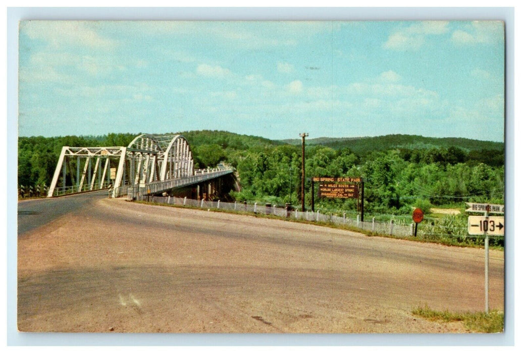 1967 Current River Bridge Van Buren Missouri MO Posted Antique Postcard