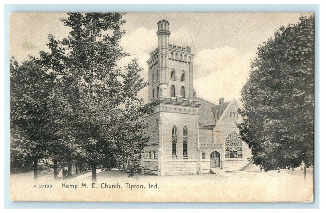 1910 Kemp Methodist Episcopal Church Tipton, Indiana IN Postcard