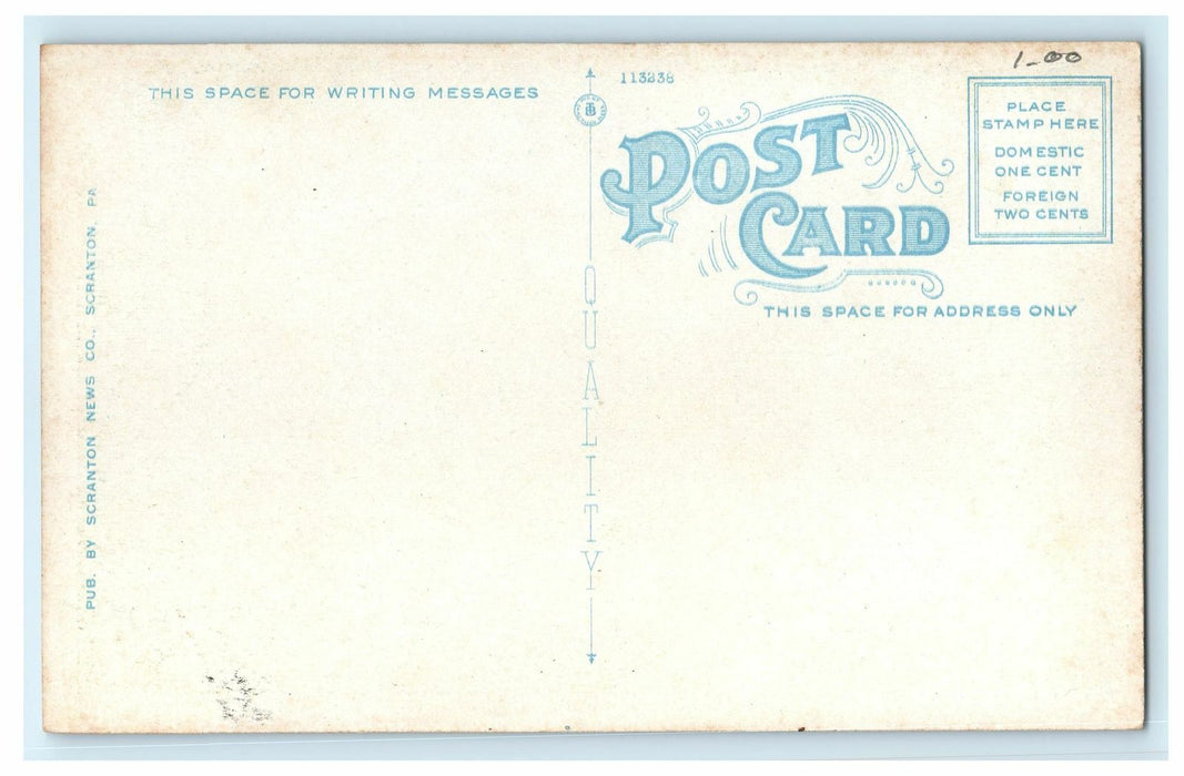 1913 The Lackawanna Trail and Montrose Road, New Milford, Pennsylvania Postcard