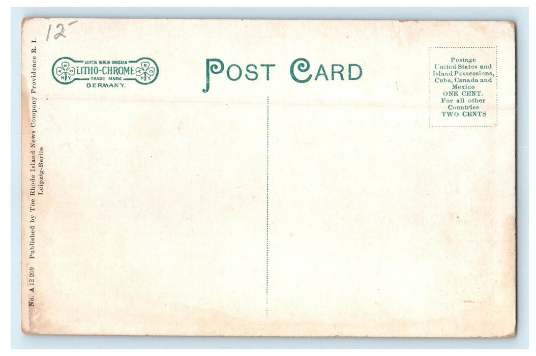 1911 Wequetequock Casino, Stonington Between Westerly Rhode Island RI Postcard