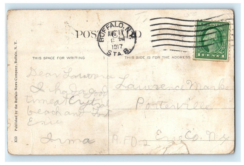 1917 On The Midway Gazebo People Erie Beach Ontario Canada Antique Postcard