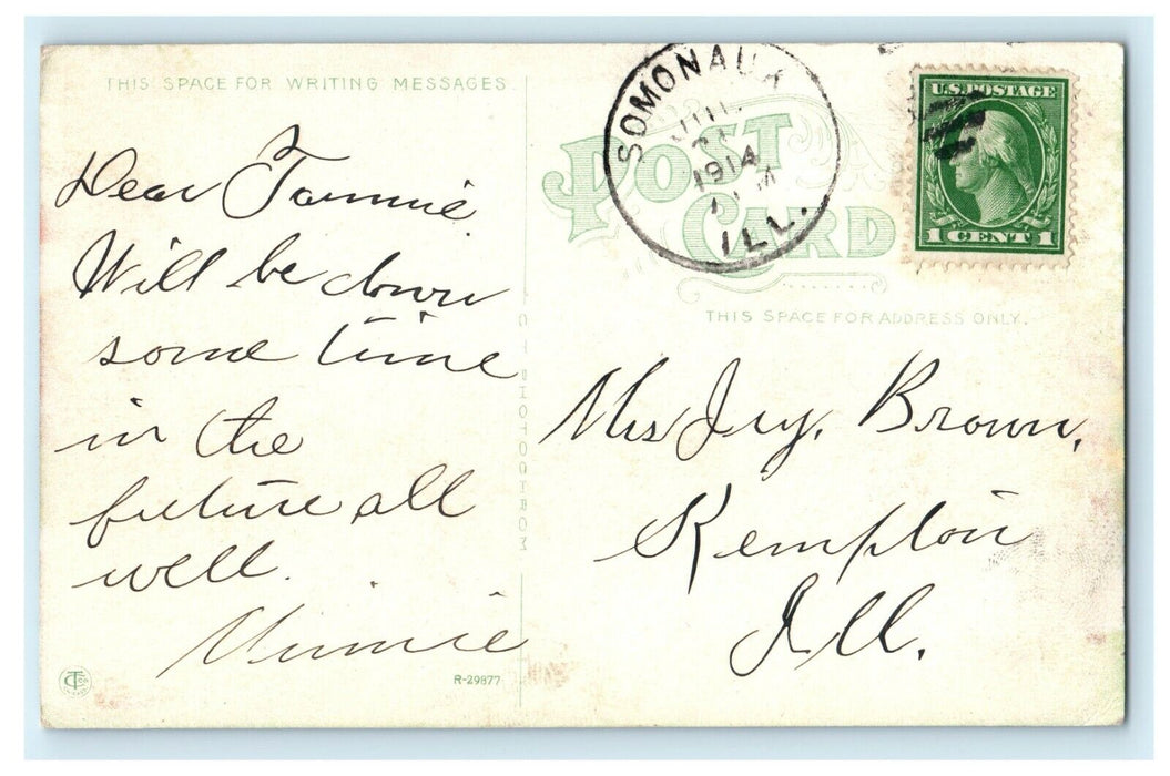1914 The Ottawa Chautauqua Advertising Somonauk Illinois IL Postcard