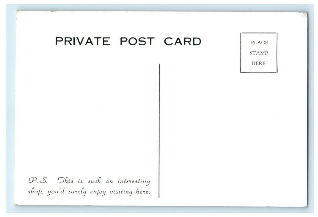 The Souvenir Shop Ridgeway Ontario Canada, Famous Woollen Shop Postcard