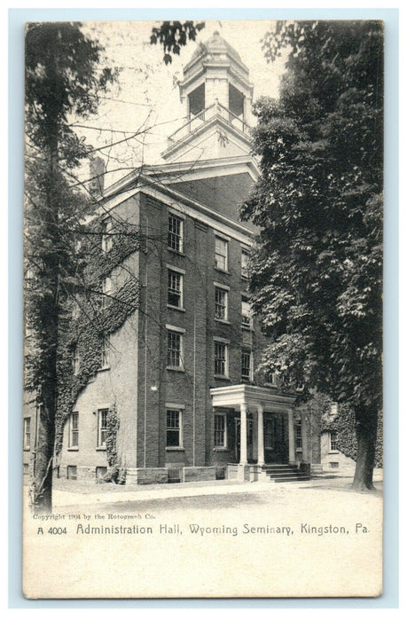 Administration Hall Wyoming Seminary Rotograph Kingston Pennsylvania PA Postcard