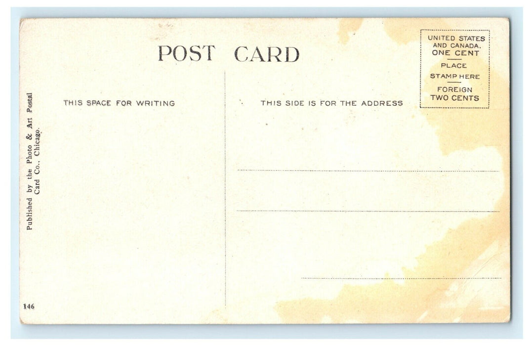 1908 The Chutes, Riverview Park, Chicago Illinois IL. Antique Postcard