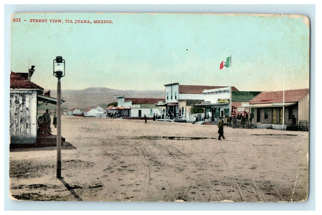 c1910's Street View Tia Juana Mexico Unposted Antique Postcard