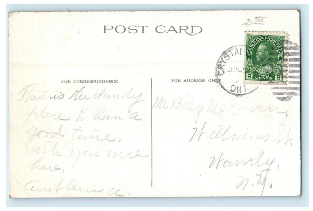 c1910's Entrance To Midway Crystal Beach Canada Posted Antique Postcard