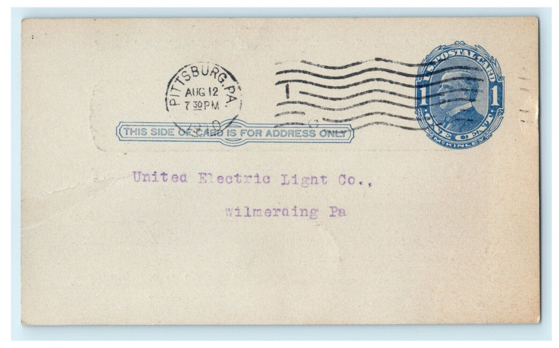 1910 Pittsburg Gage & Supply Co PA Advertising Order Receipt Wilmerding Postcard