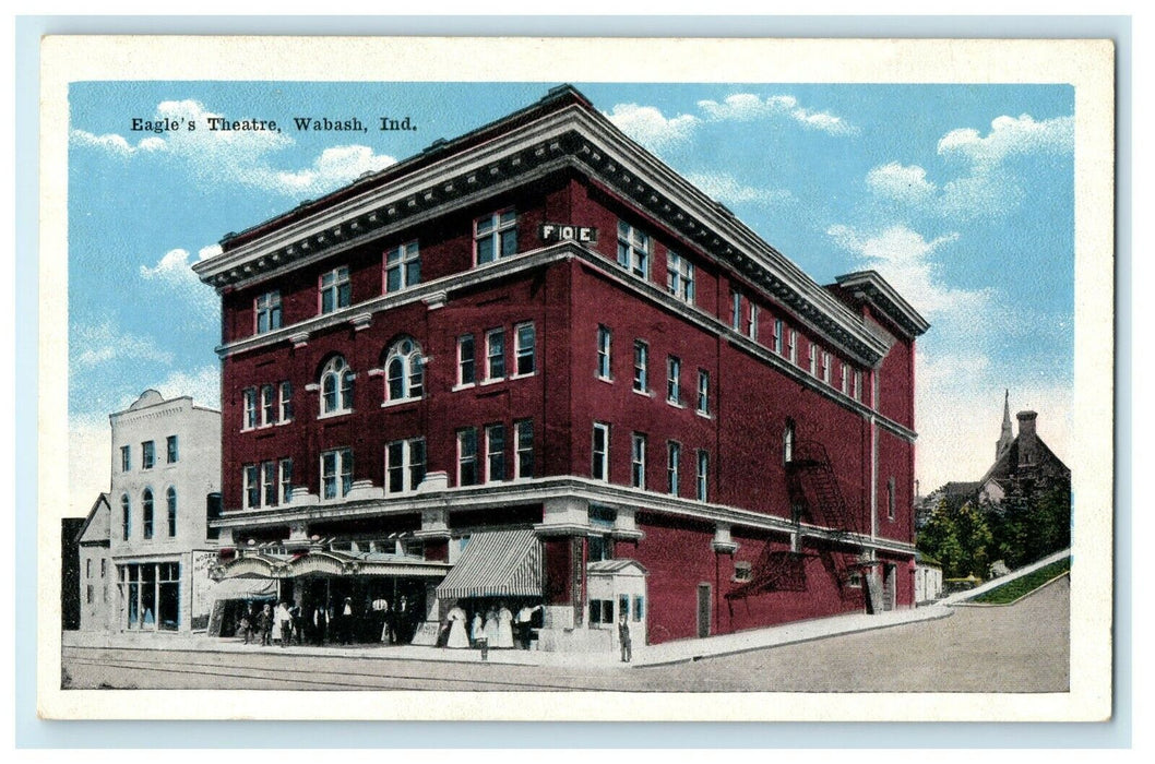 1920s Eagle's Theater Wabash Indiana IN Vintage Unposted Postcard