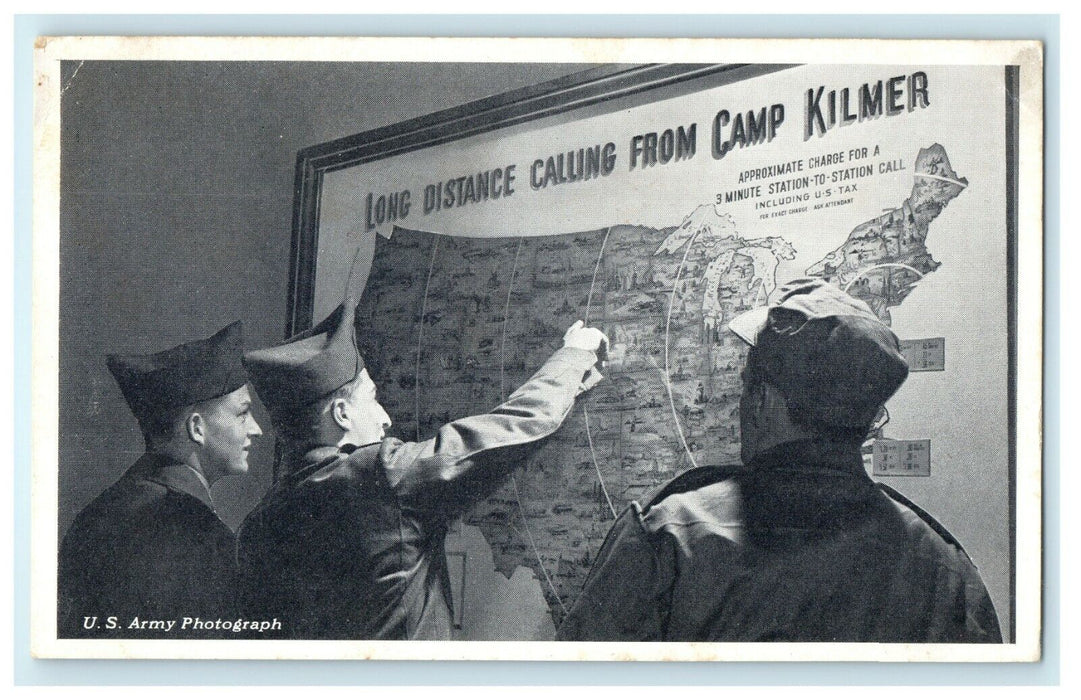 1909 Long Distance Calling from, Camp Kilmer, New Jersey, NJ Postcard