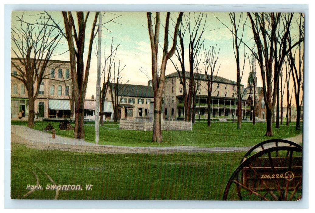 1907 Nature Scene in Park, Swanton, Vermont VT Antique Unposted Postcard