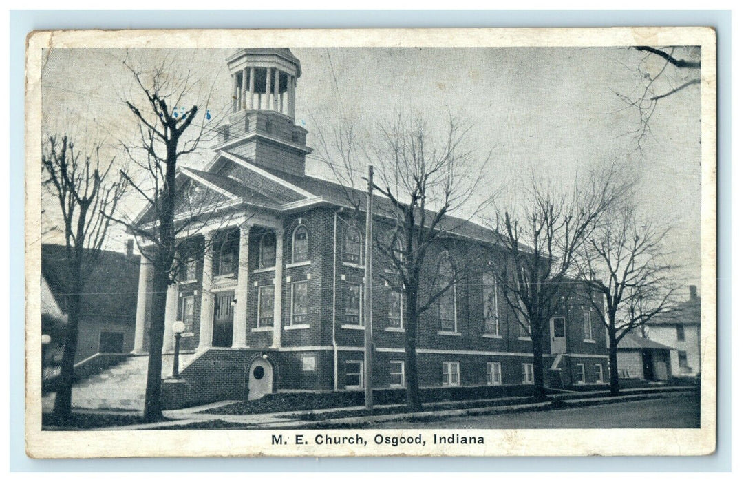 1935 Church Osgood Indiana IN Posted Vintage Postcard