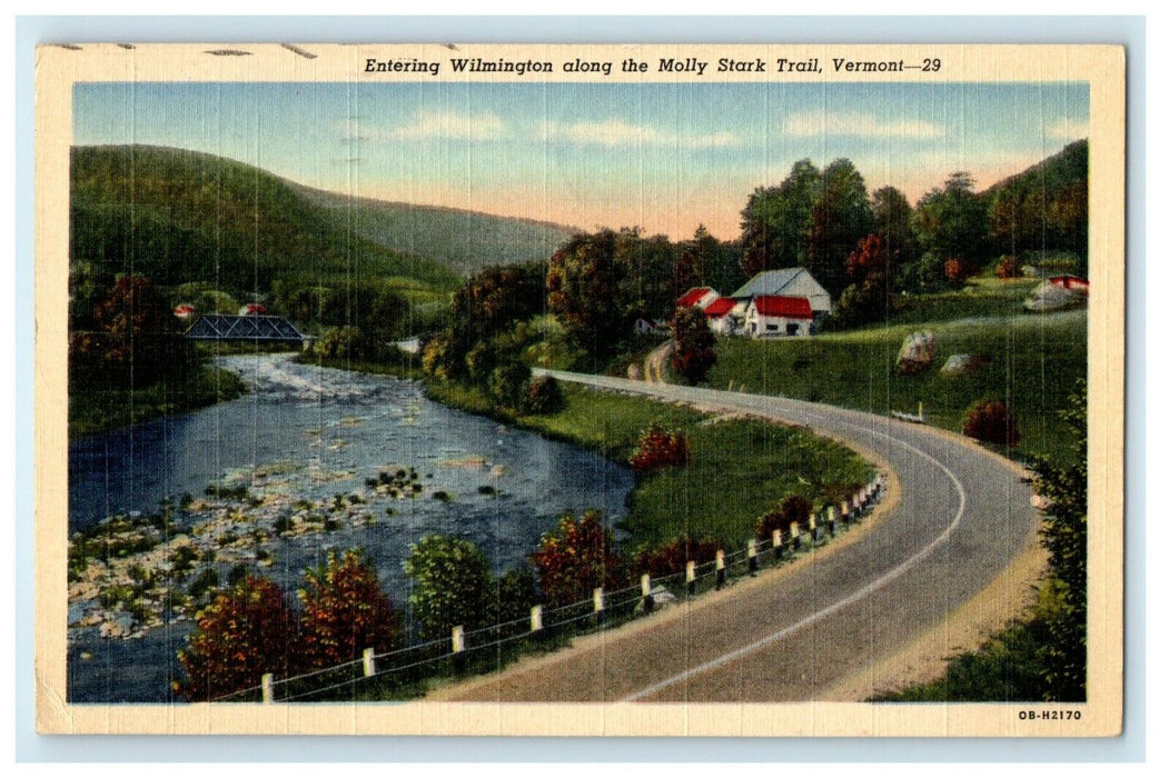 1950 Entering Wilmington Along The Molly Stark Trail Vermont VT Postcard