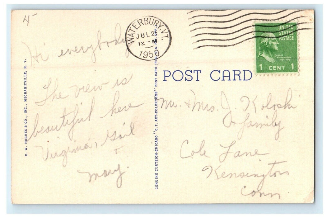 1950 Entering Wilmington Along The Molly Stark Trail Vermont VT Postcard